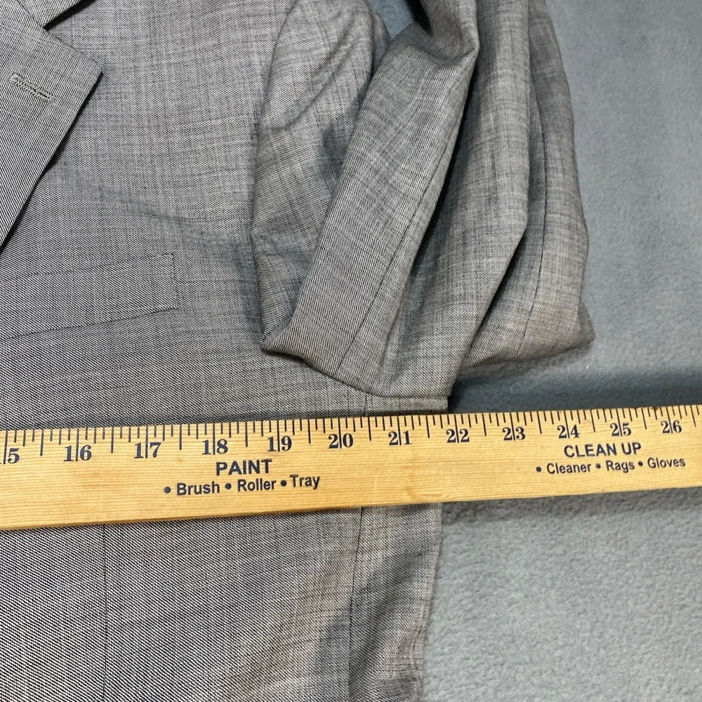 Lauren Ralph Lauren Men's Sport Coat Blazer 40R 100% Wool Gray Crosshatch